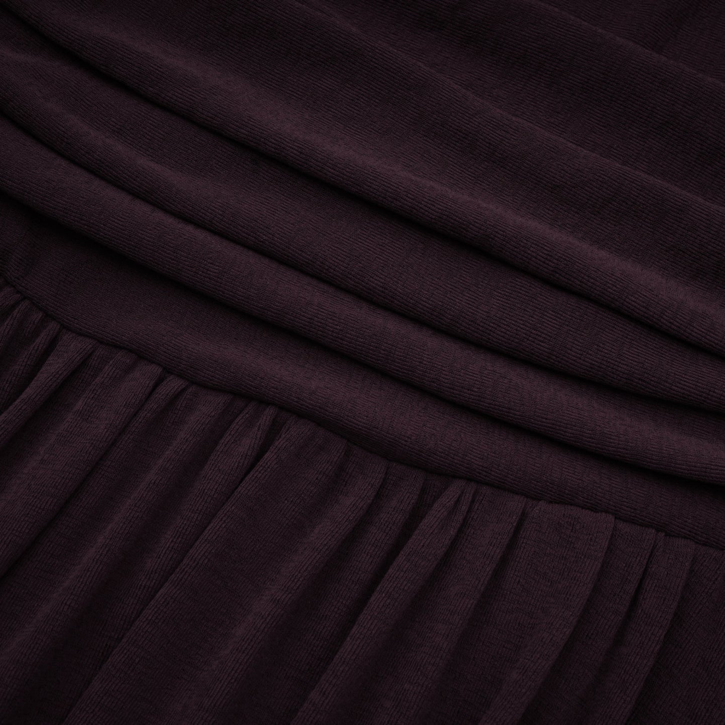 Camille Red Ruched Midi Dress with Flap Design Detail