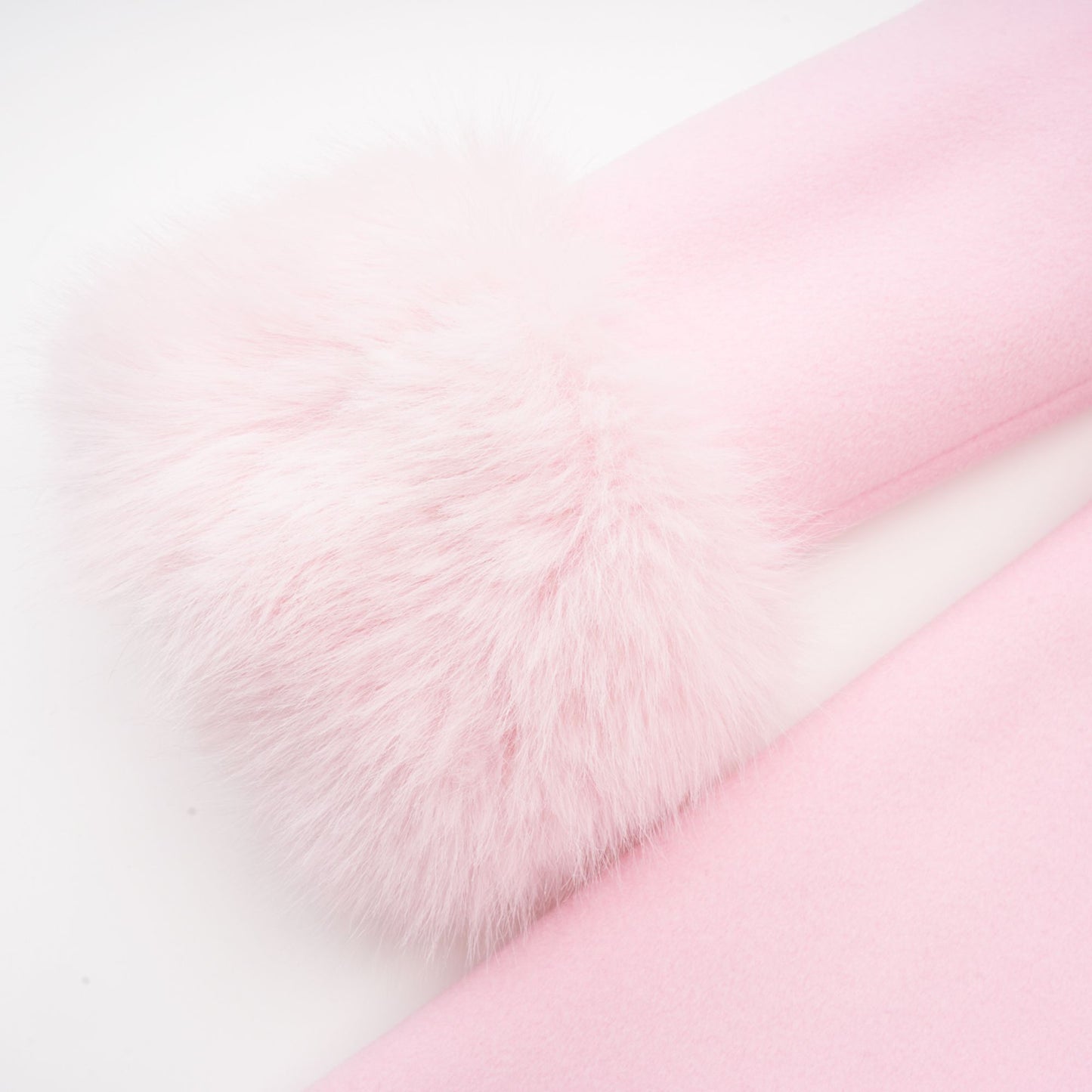 Louisette pembe suni kürk palto