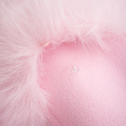 Louisette pembe suni kürk palto
