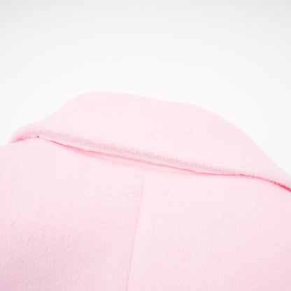 Louisette pink faux-fur overcoat