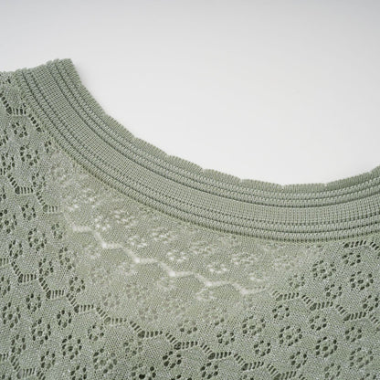 Siena Shirred Crochet-Knit Maxi Dress