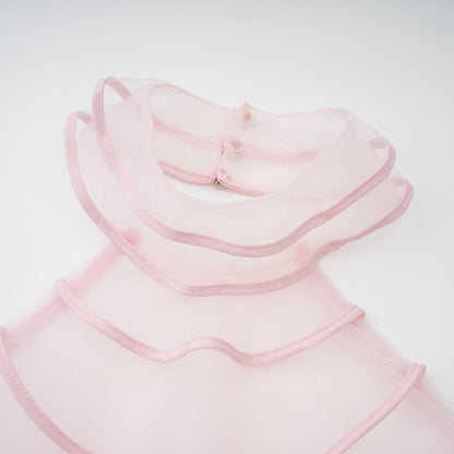 Nonchalante Pink Tiered Halterneck Maxi Dress