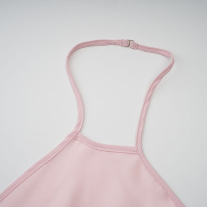 Nonchalante Pink Tiered Halterneck Maxi Dress