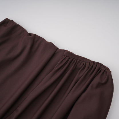 Prune Brown Night Out Asimetrik Dantelli Midi Elbise