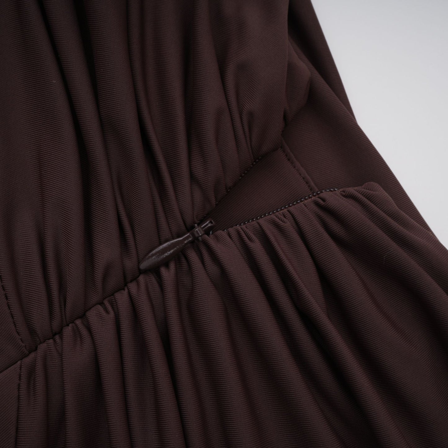Prune Brown Night Out Asimetrik Dantelli Midi Elbise