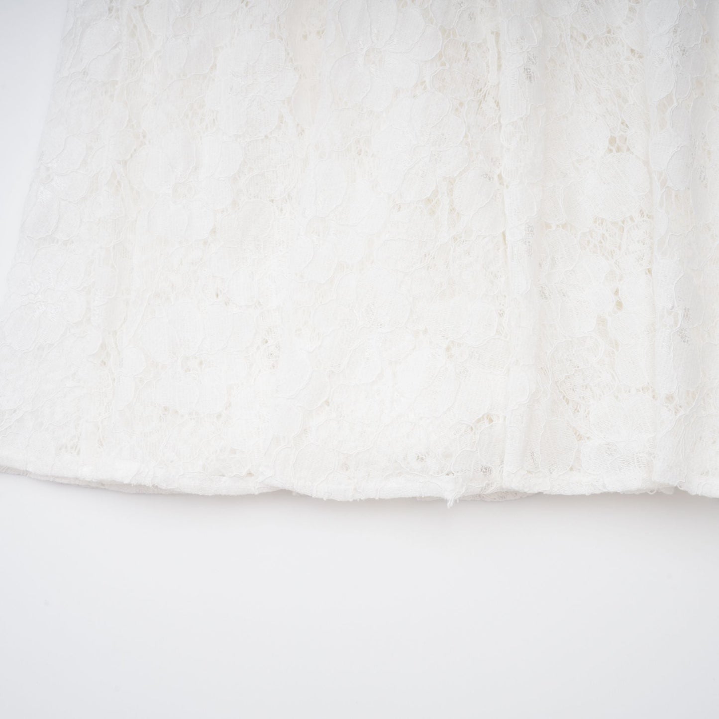 Bronte White Pleated Floral Lace Midi Dress