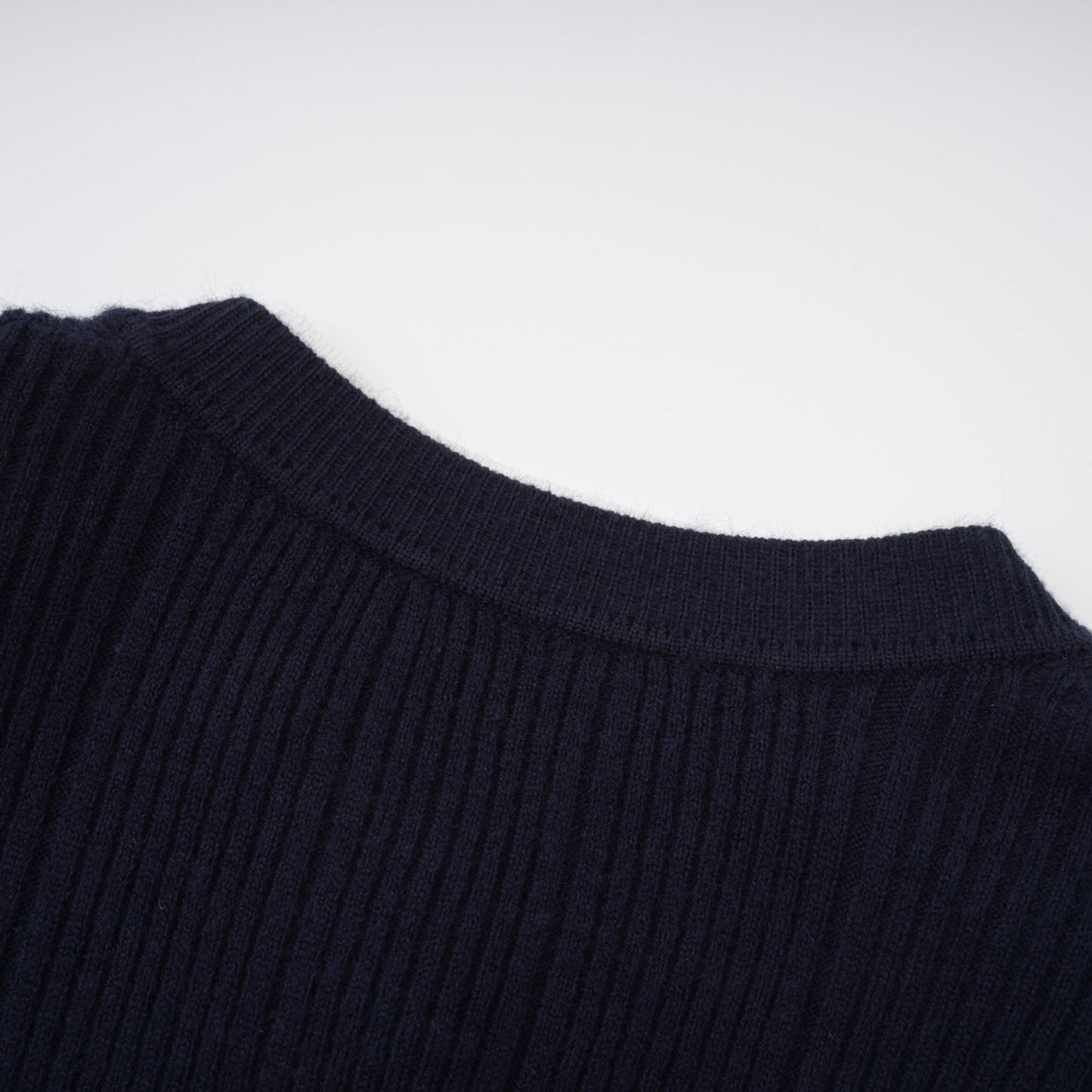Fern Navy Blue Satin Panel Knit Midi Dress