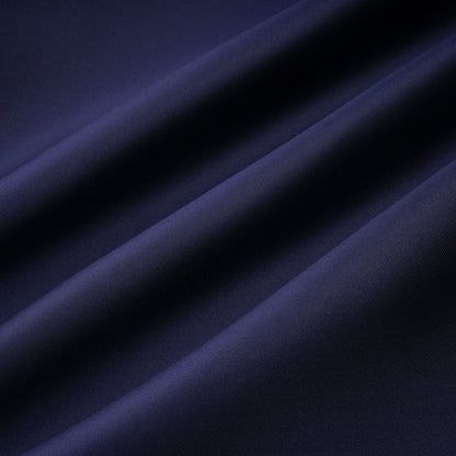 Fern Navy Blue Satin Panel Knit Midi Dress