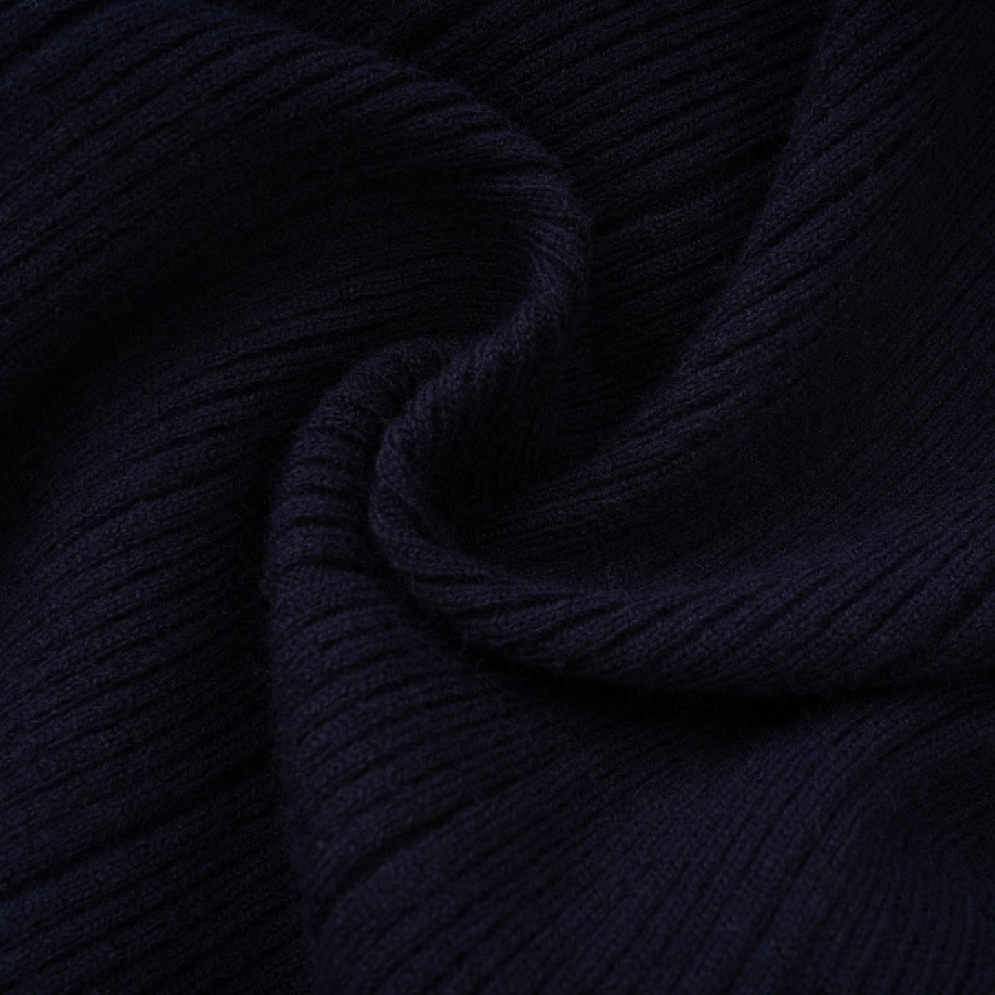 Fern Navy Blue Satin Panel Knit Midi Dress