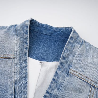 Edda Light Blue Belted Denim Jacket