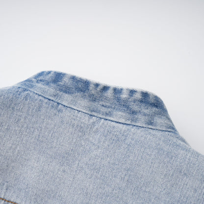 Edda Light Blue Belted Denim Jacket