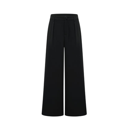 Suzanne Black Pleated Jacket & Trousers Matching Set