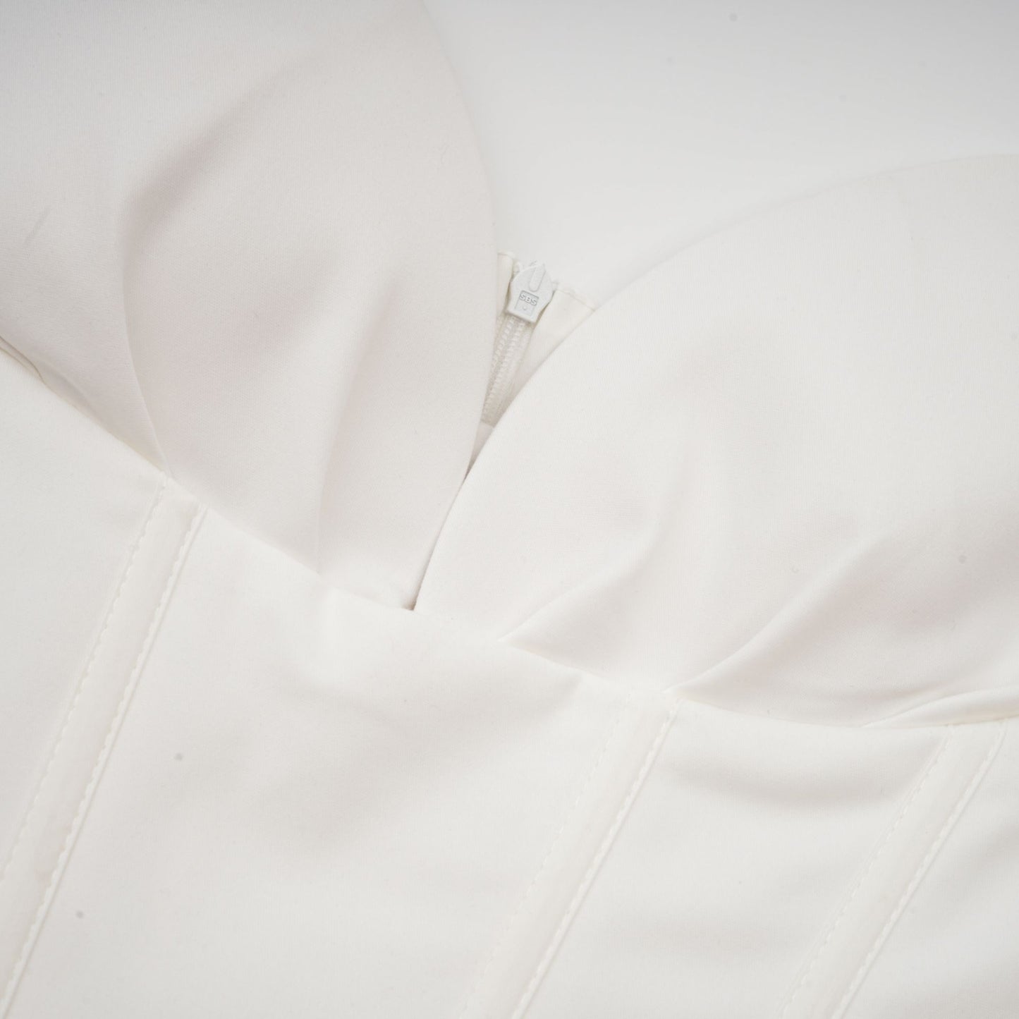 Katherine Off-Shoulder Corset Midi Dress in White
