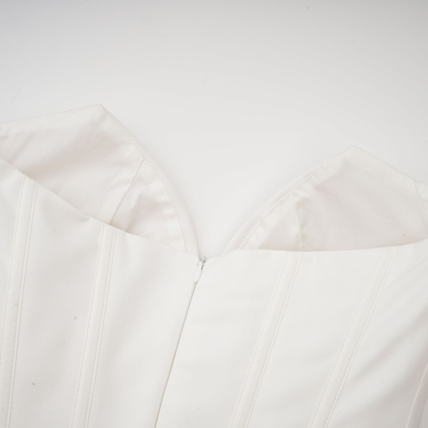 Katherine Off-Shoulder Corset Midi Dress in White