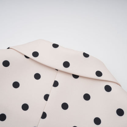 Valentine White Bowknot Polka Dot Short Jacket