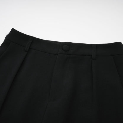 Suzanne Black Pleated Jacket & Trousers Matching Set