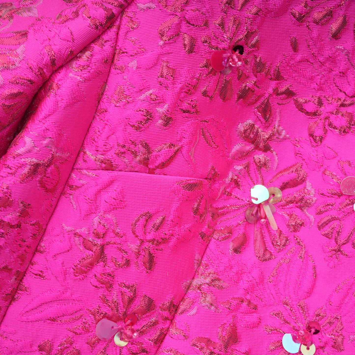 Celestia Çiçek Aplikeli Pembe Mini Elbise