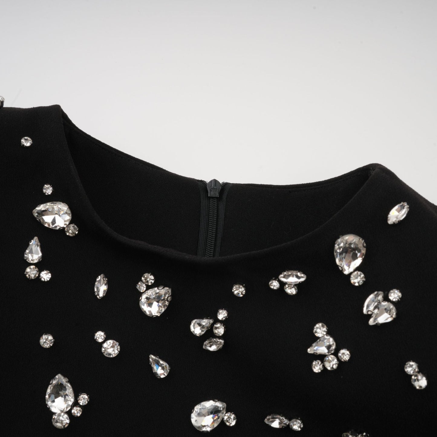 Imelda Black Crystal-Embellished Maxi Dress