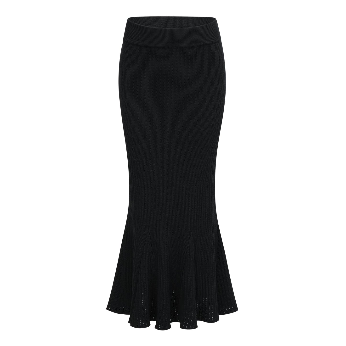Ellinor Black Embellished Knit Top & Skirt Set