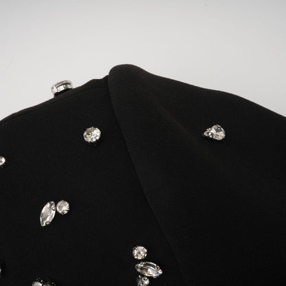 Imelda Black Crystal-Embellished Maxi Dress