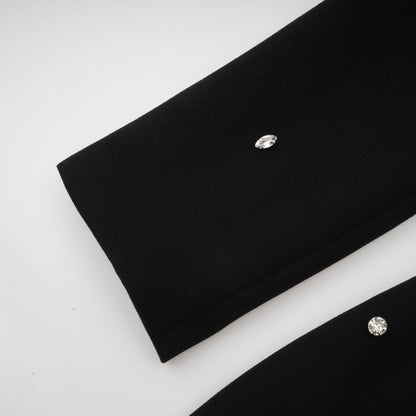 Imelda Black Crystal-Embellished Maxi Dress
