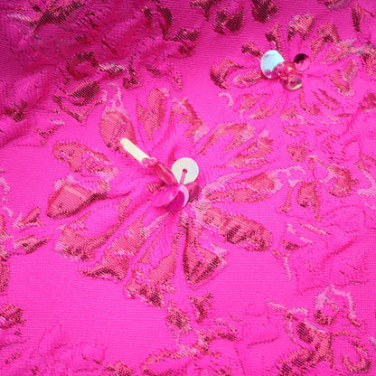 Celestia Çiçek Aplikeli Pembe Mini Elbise