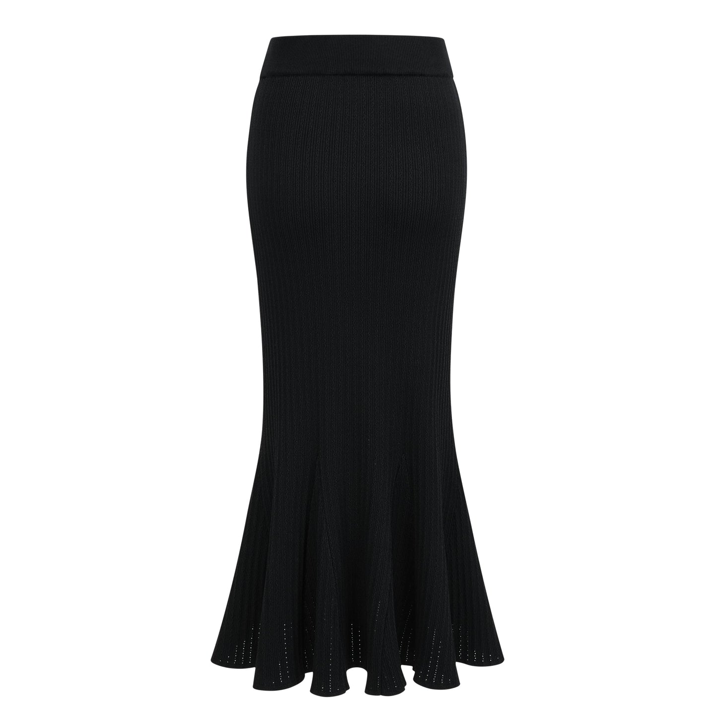 Ellinor Black Embellished Knit Top & Skirt Set
