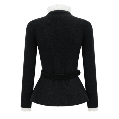 Ellinor Black Embellished Knit Top & Skirt Set