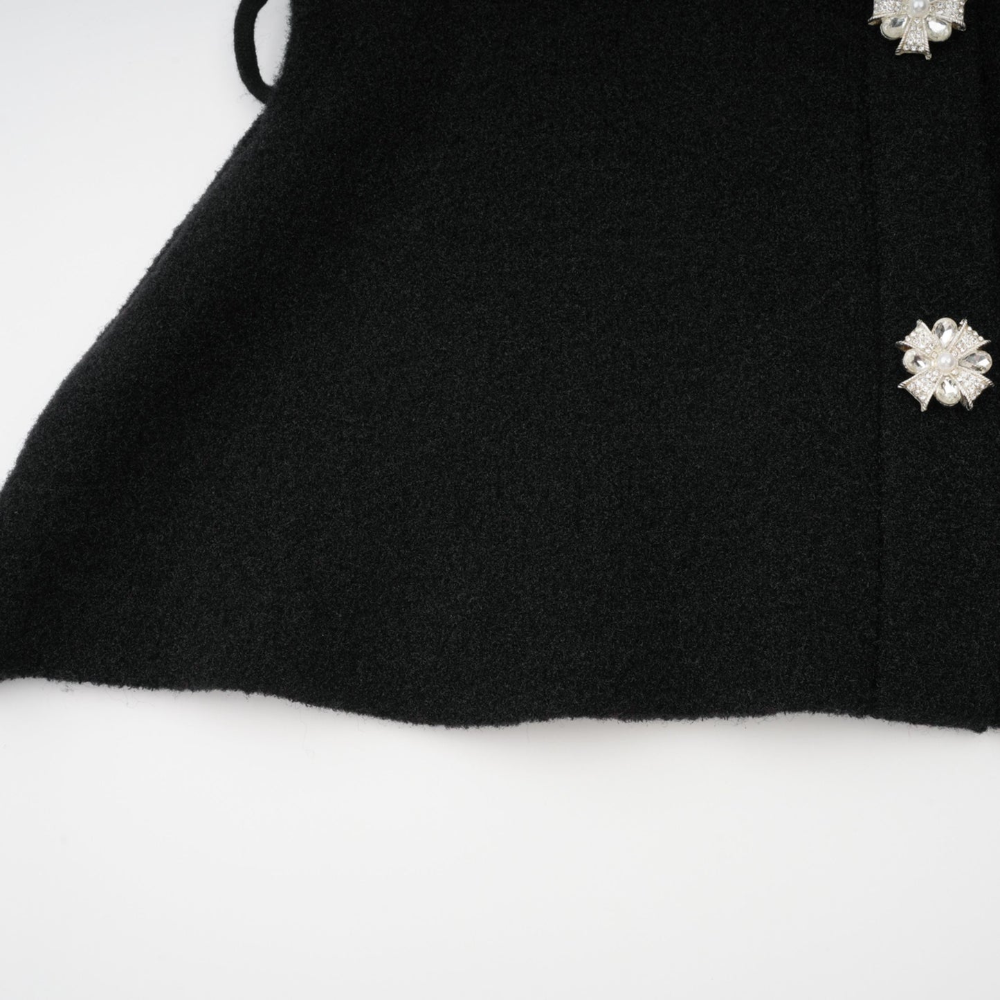 Ellinor Black Embellished Knit Top & Skirt Set
