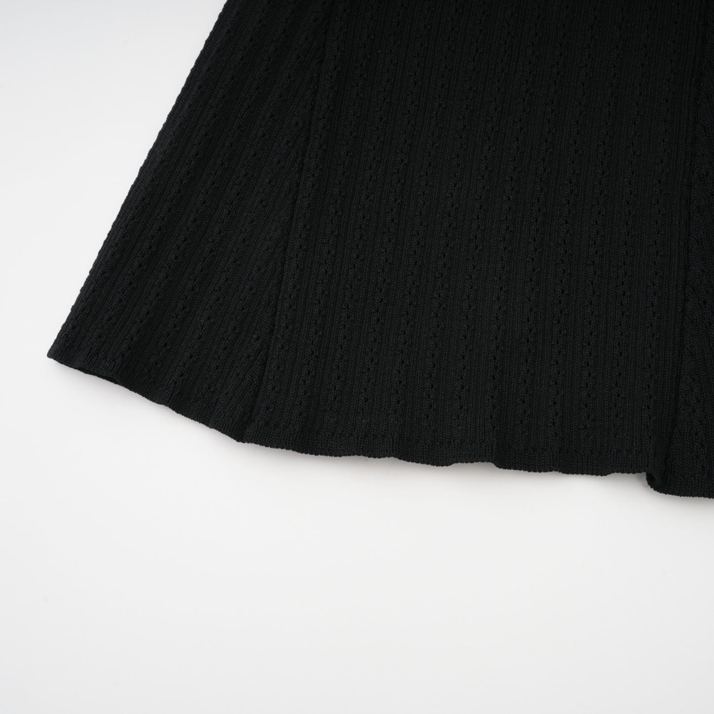 Ellinor Black Embellished Knit Top & Skirt Set