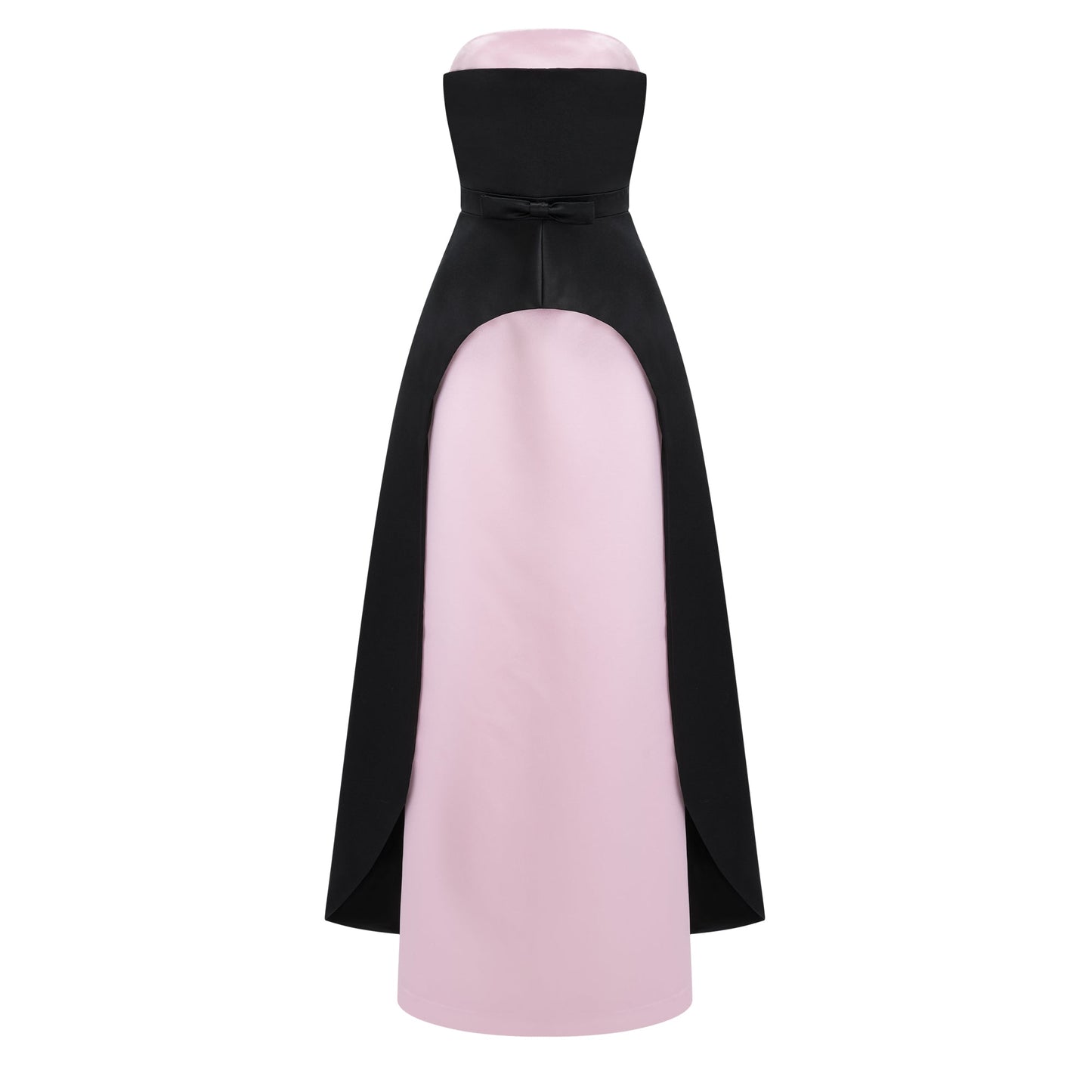 Felismina Pink Color Block Satin Maxi Dress Set
