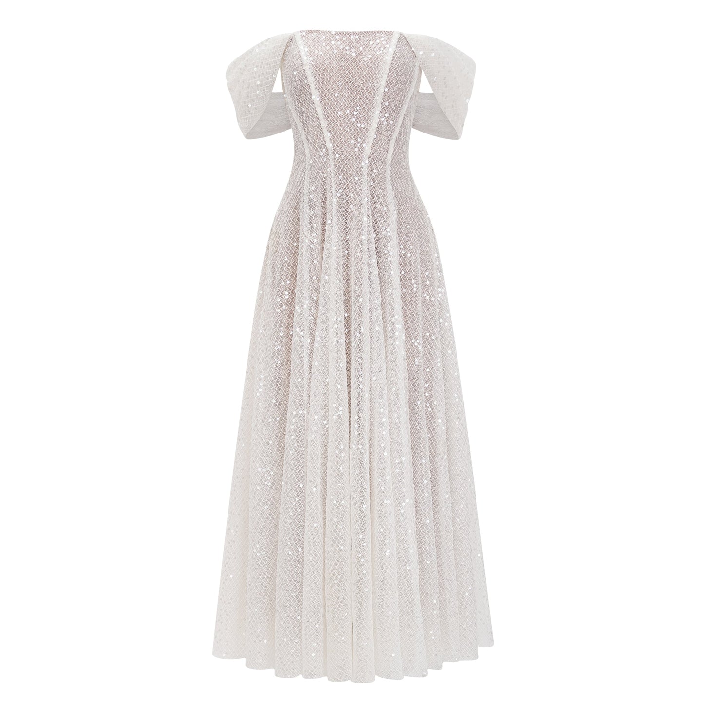 Esme White Off Shoulder Embellished Maxi Dress