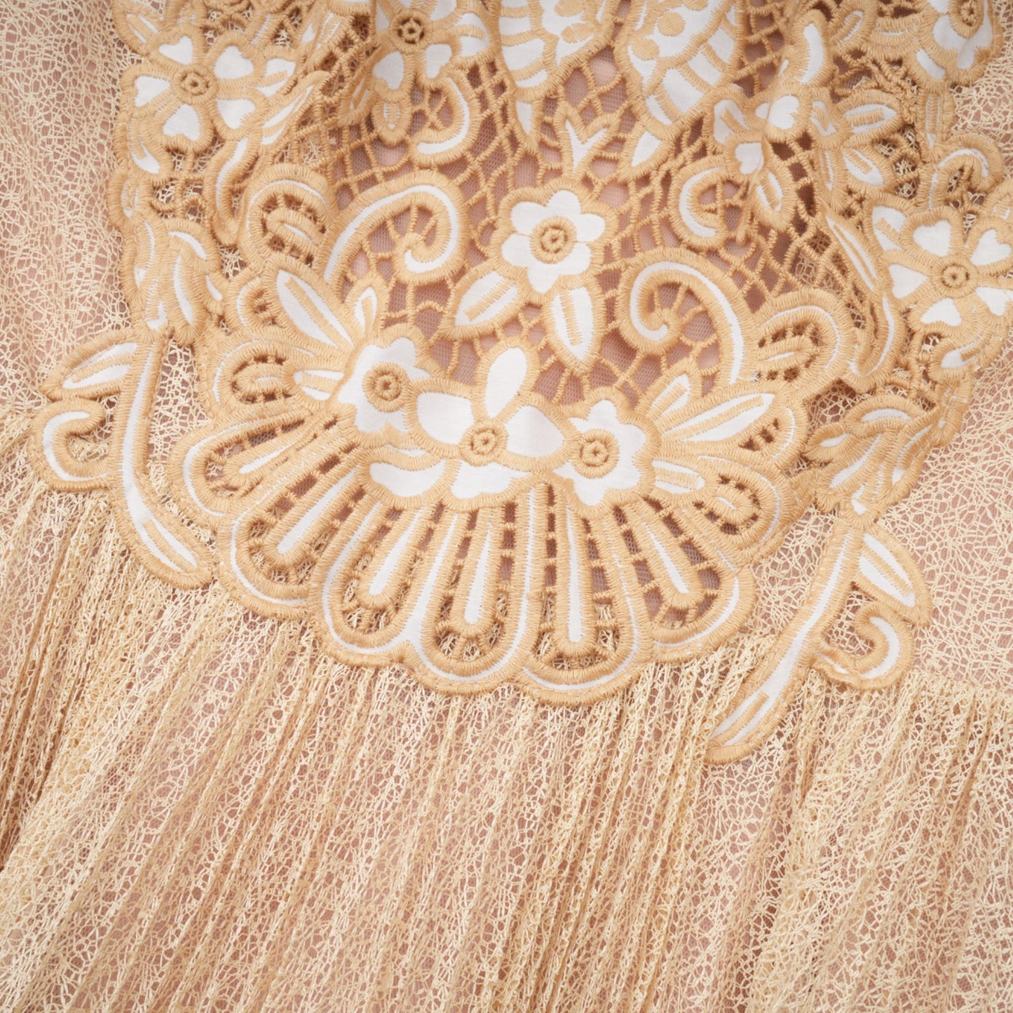 Nerissa Embroidered Pleated Midi Dress
