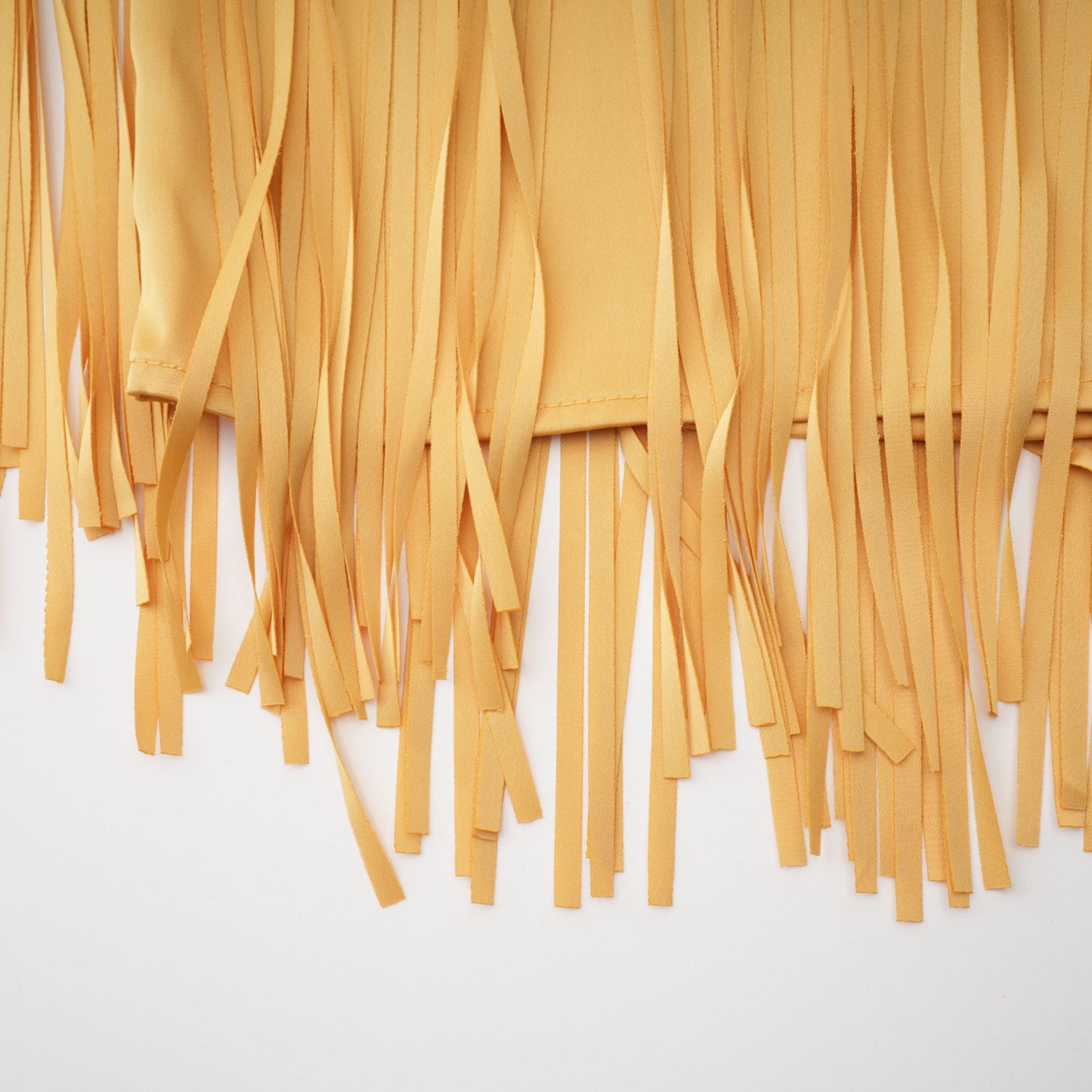 Cayetana Yellow Fringed Maxi Dress with Shawl Detail