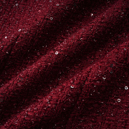 Ancora Red Embellished Tweed Mini Dress