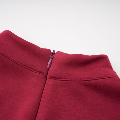 Margot Red Scarf Design Ruched Maxi Gown
