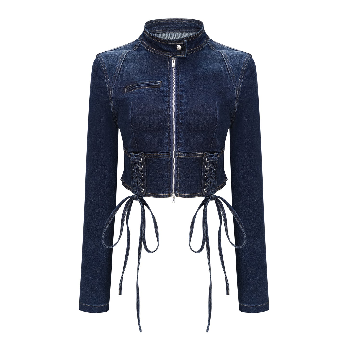 Kiona Indigo Blue Denim Lace-Up Co-ord Set
