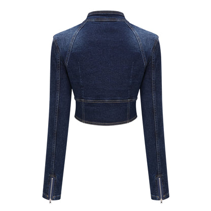 Kiona Indigo Blue Denim Lace-Up Co-ord Set