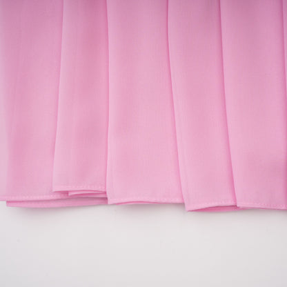 Laetitia Pink Pleated Train Ruched Maxi Dress