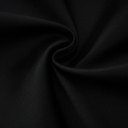 Ainara Black Off Shoulder Polished Midi Dress
