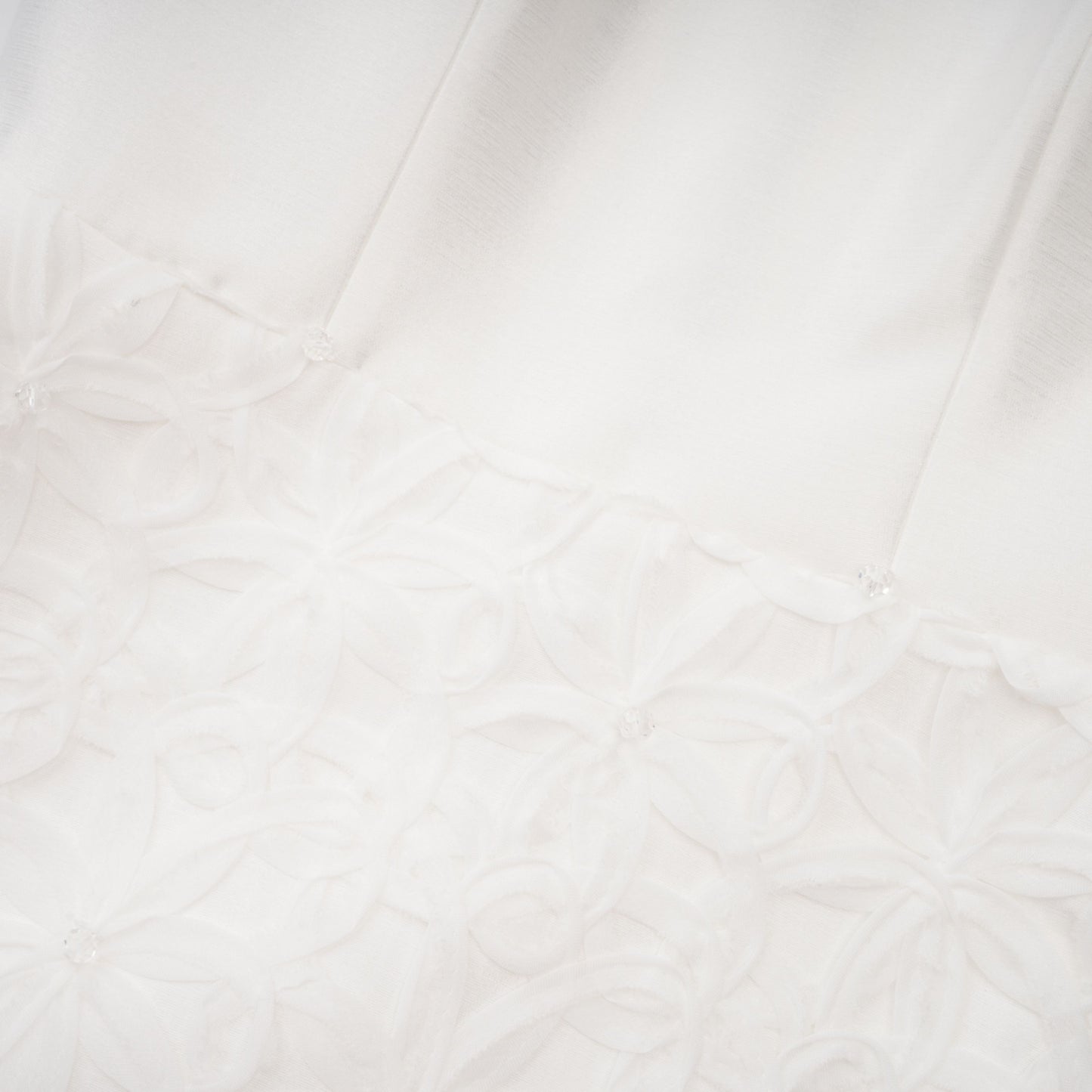 Dulcie White Floral Jacquard Shawl & Dress Set