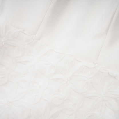 Dulcie White Floral Jacquard Shawl & Dress Set