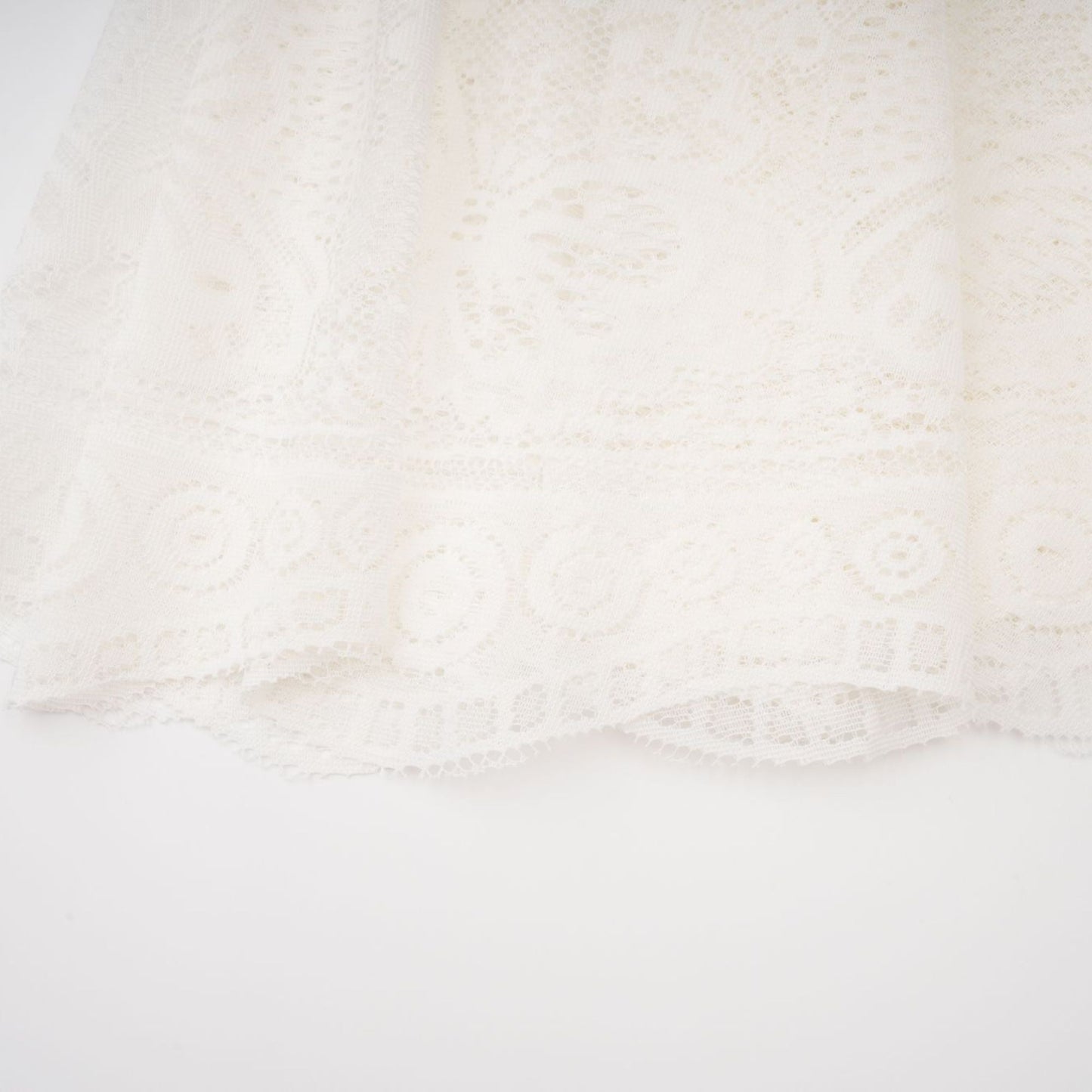 Phoebe White Jacquard Floral-lace Pleated Midi Dress