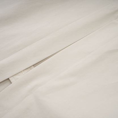 Bruyère White Double-Breasted Long Trench Coat