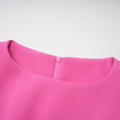 Fleurine Hot Pink Floral Appliqué Mini Dress