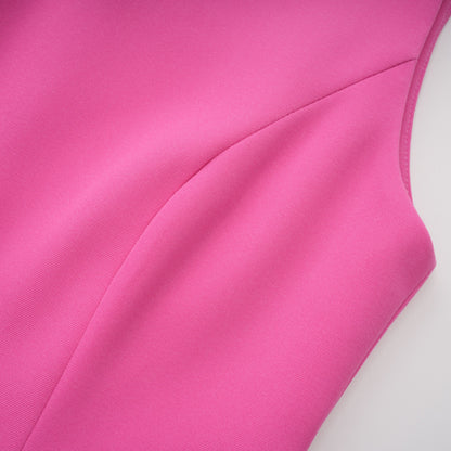 Fleurine Hot Pink Floral Appliqué Mini Dress