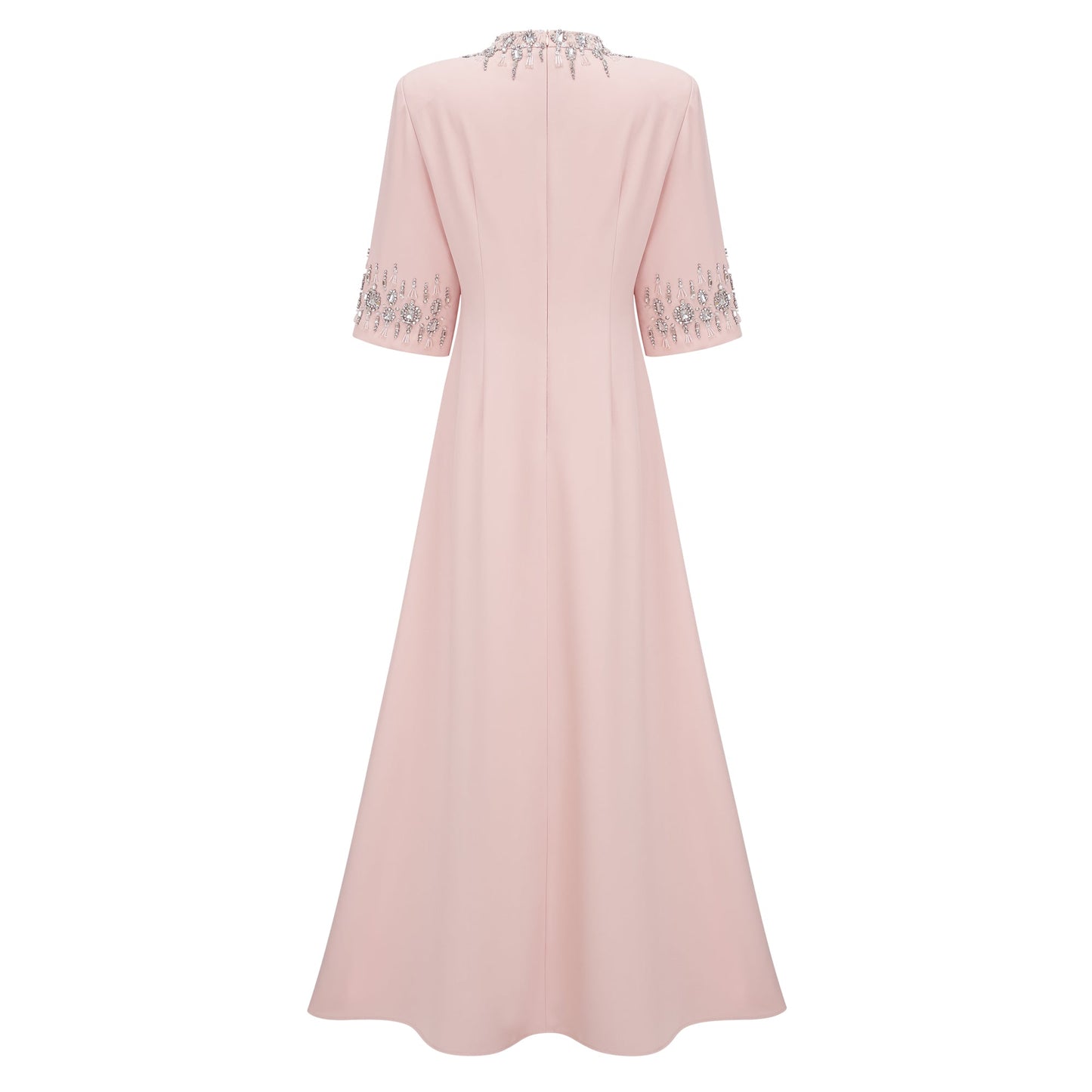 Klaudia Pink Embellished Corset Maxi Dress