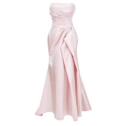 Charlotte Pink Off Shoulder Ruched Maxi Dress
