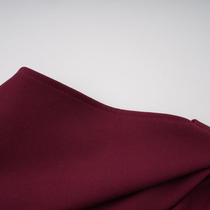 Wren Burgundy Asymmetrical Cape Maxi Dress
