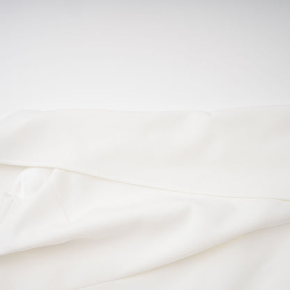 Kare White Asymmetrical Gathered Midi Dress